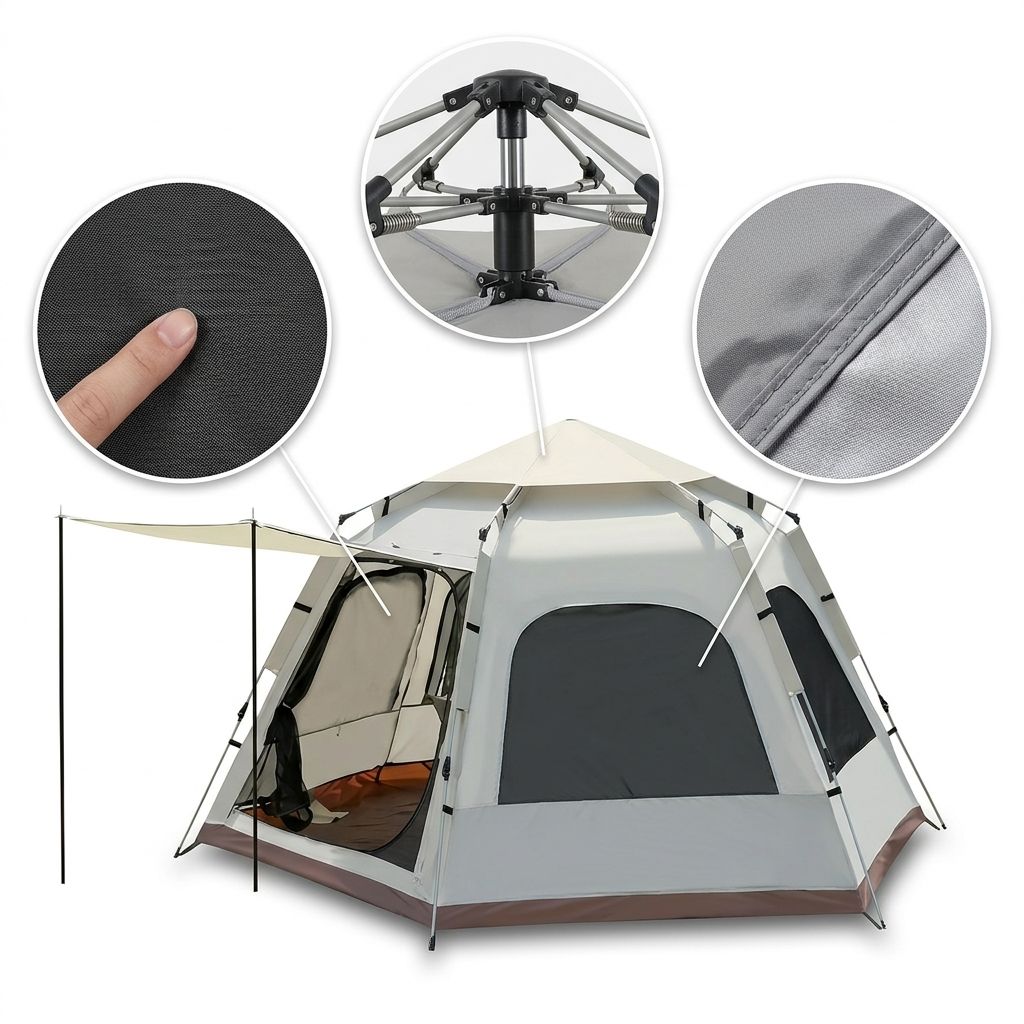Carpa de Camping Hexagonal Ple - Outdoor Furniture Supplier reseña y precio