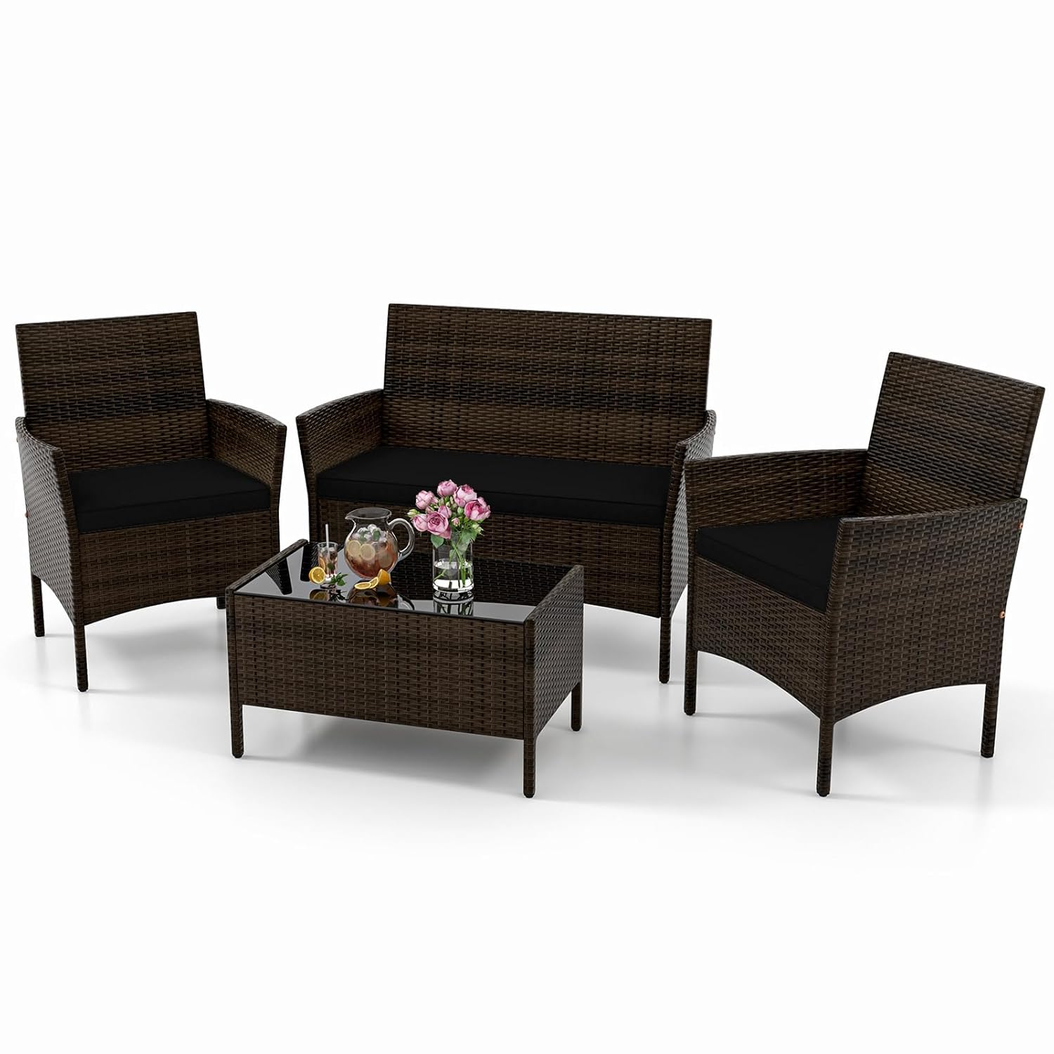 Juego de Muebles de Patio de 4 - Outdoor Furniture Ofo reseña y precio