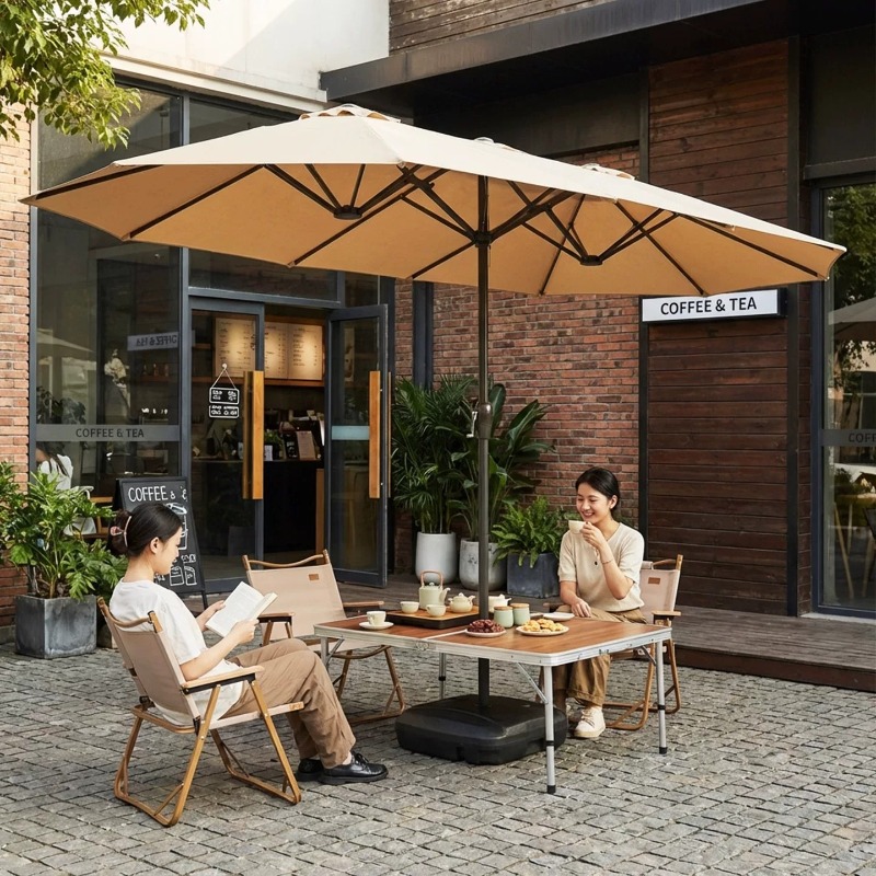 Sombrilla de exterior grande c - Outdoor Furniture With Umbrella reseña y precio