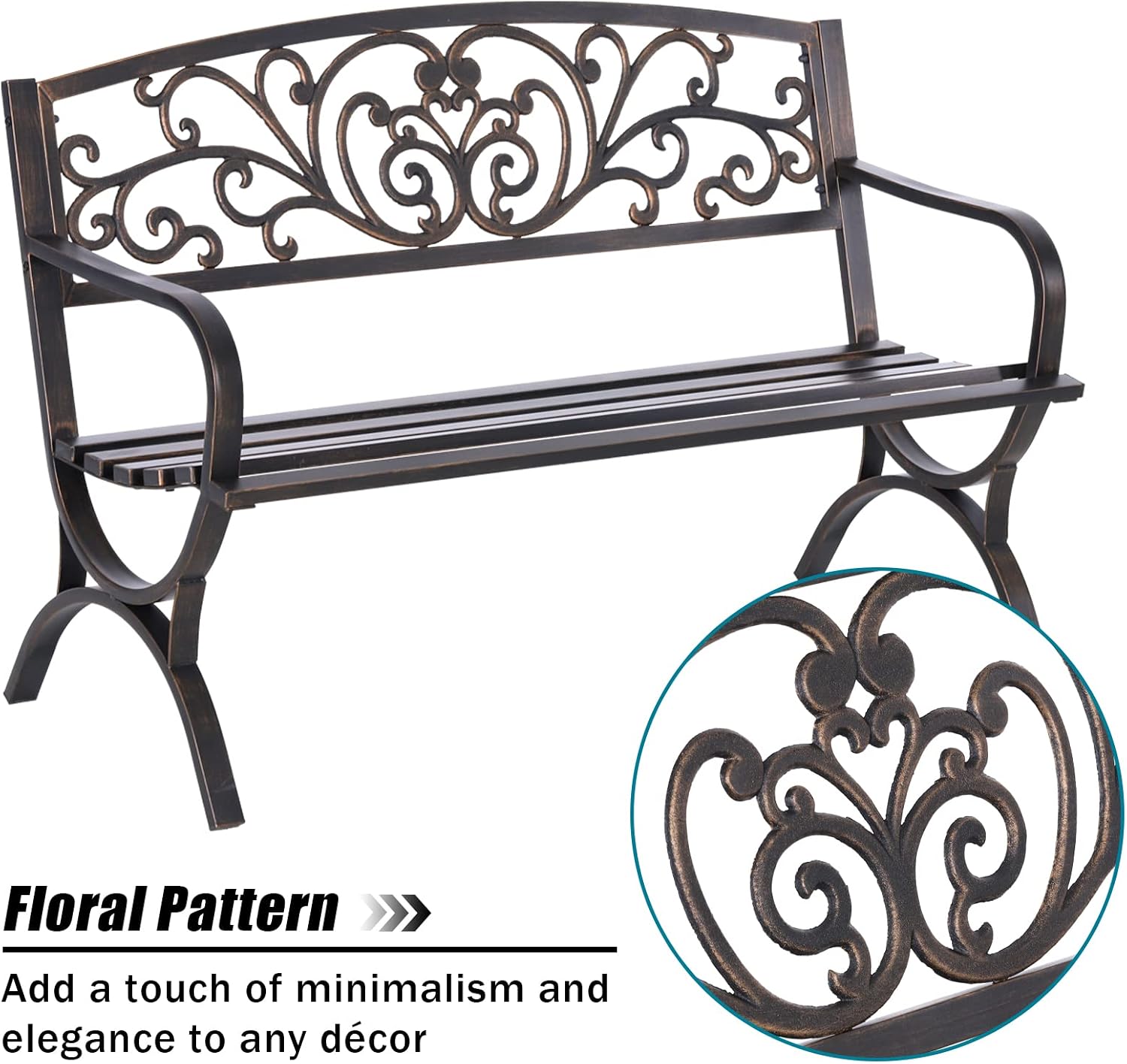Banco de jardín de bronce de 5 - Outdoor Furniture Bench reseña y precio