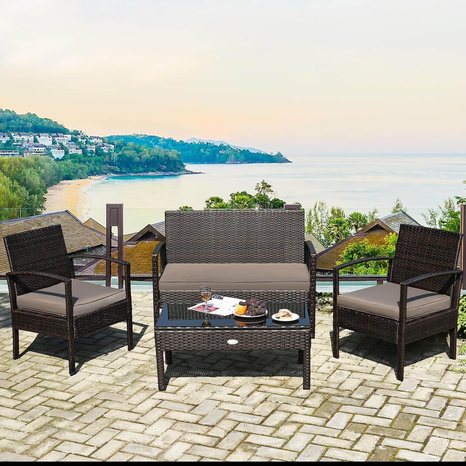 Conjunto de Muebles de Mimbre  - Outdoor Furniture Rattan reseña y precio