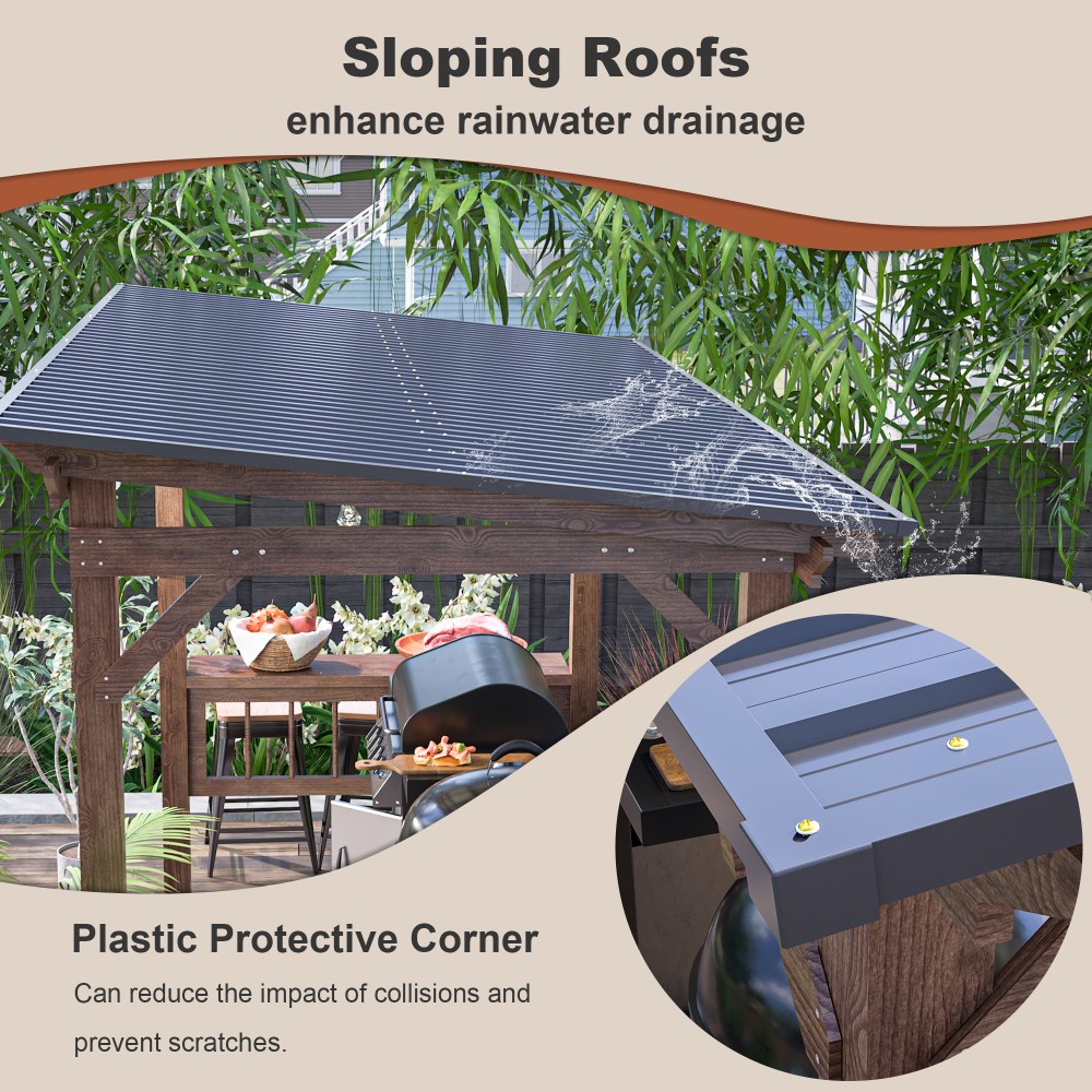 Pérgola Moderna de Madera de 1 - Outdoor Furniture Gazebo reseña y precio