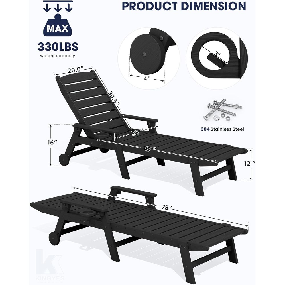 Juego de 2 Sillones Reclinable - Outdoor Furniture Ofo reseña y precio
